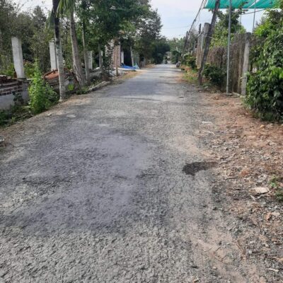 Đất Ngũ Hiệp Cai Lậy Tiền Giang, ngang 12m dài 50m, có 100m² thổ cư, sổ hồng riêng.